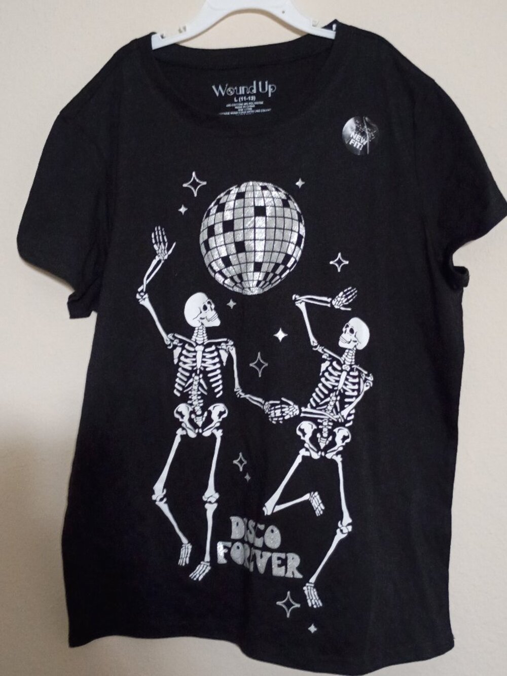 NWT Girls Disco Skeleton T-shirt Size L